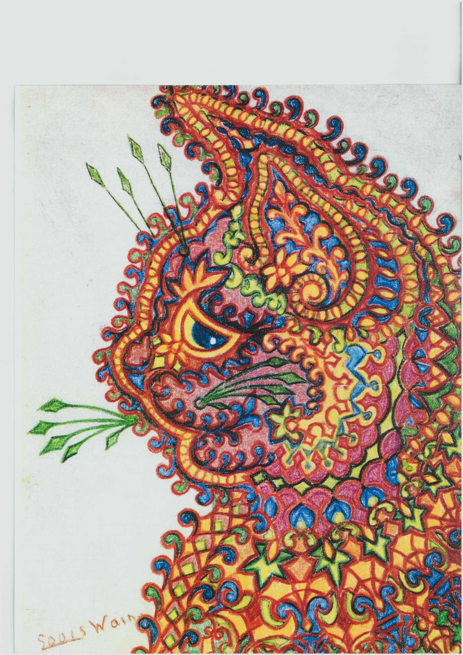 BYZANTINE CAT by Louis Wain. c1930. St Albans Museums Service.  - Gallery -  The Hertfordshire Heritage Fund
