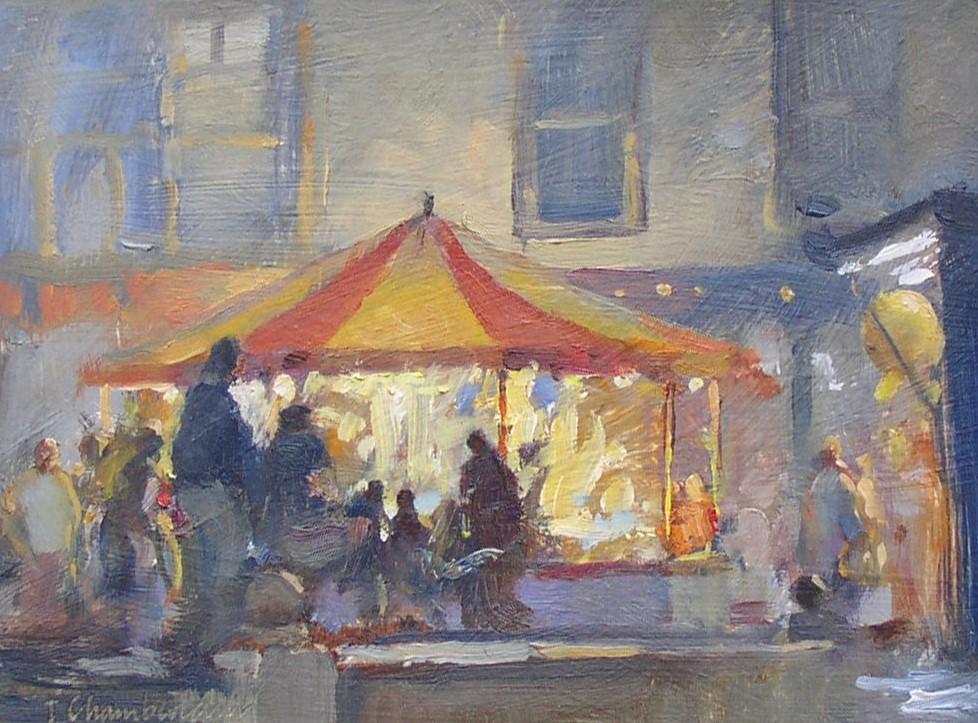 MEDIEVAL NIGHT by Trevor Chamberlain - Hertford Museum  - Gallery -  The Hertfordshire Heritage Fund